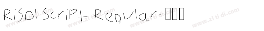Risol Script Regular字体转换 Risol Script Regular字体转换